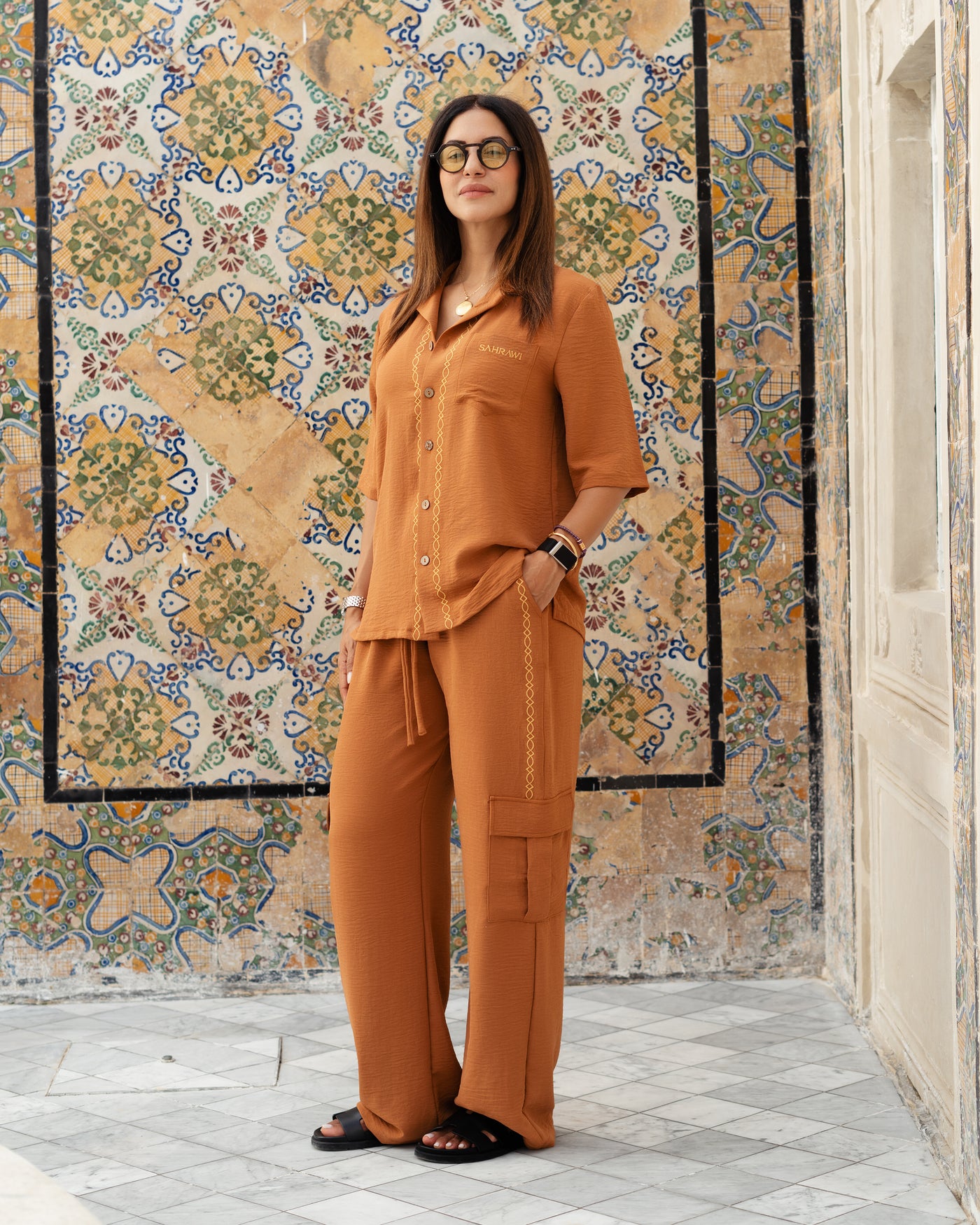 Set Sahra — Chemise & pantalon cargo