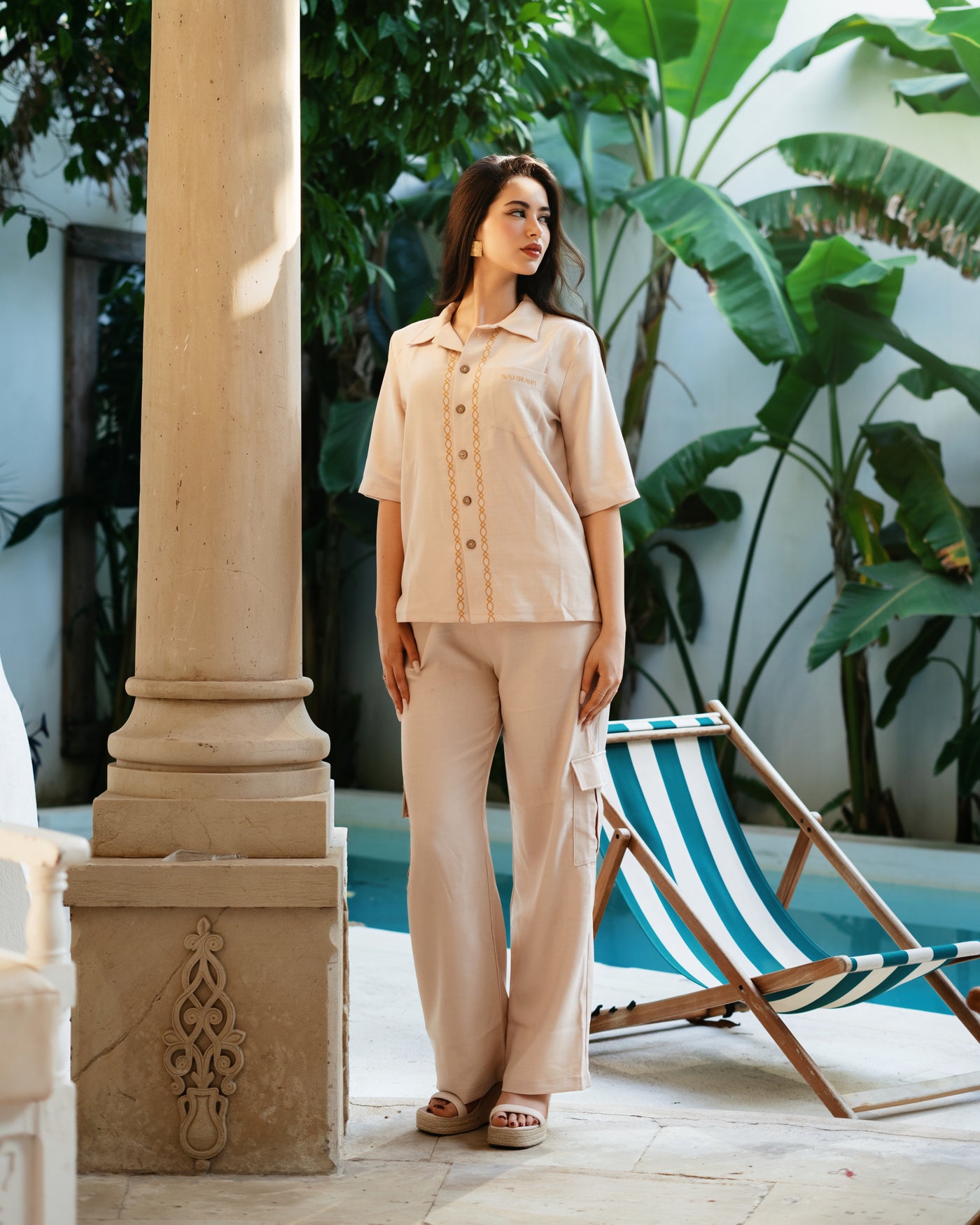 Set Sahra — Chemise & pantalon cargo