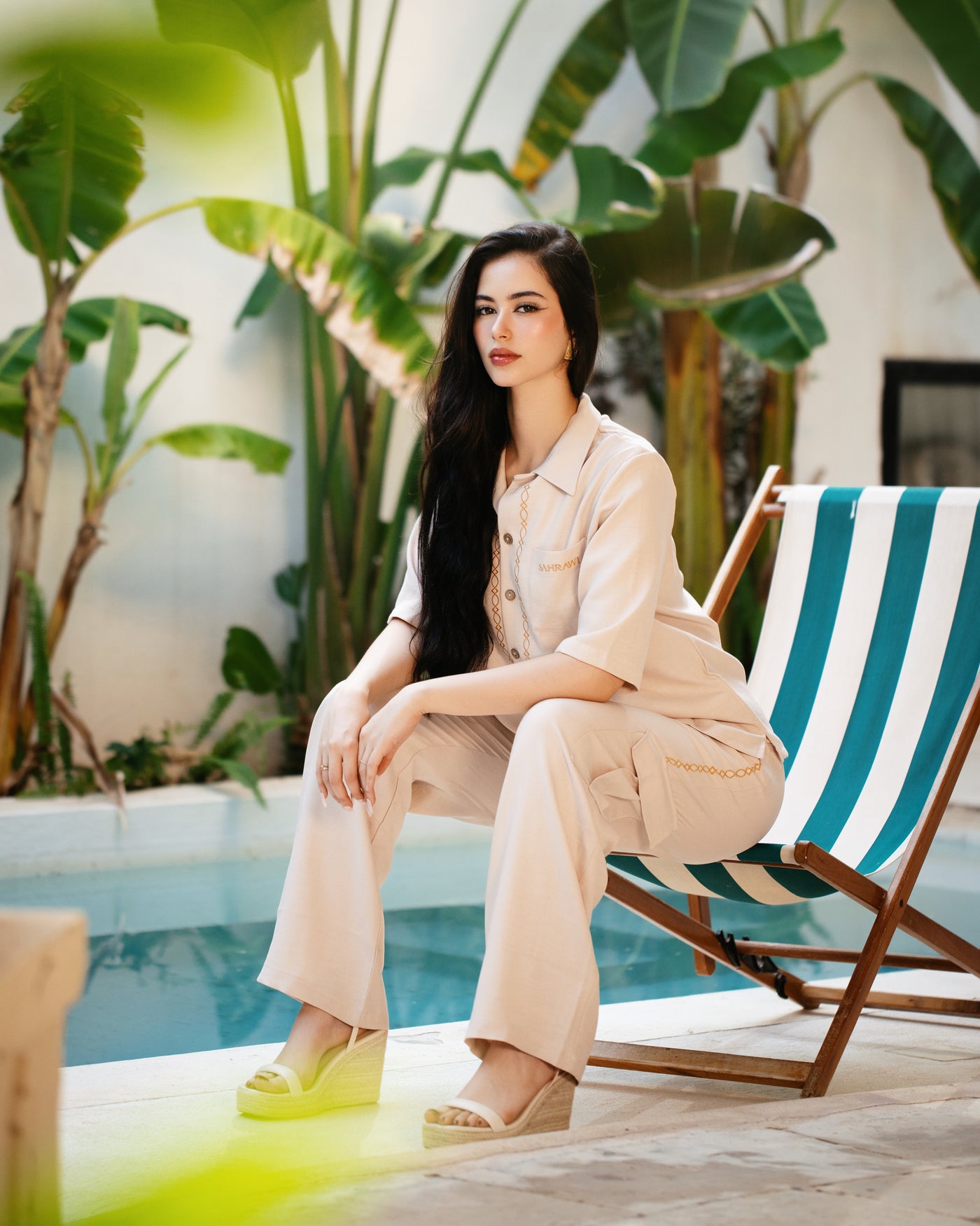 Set Sahra — Chemise & pantalon cargo