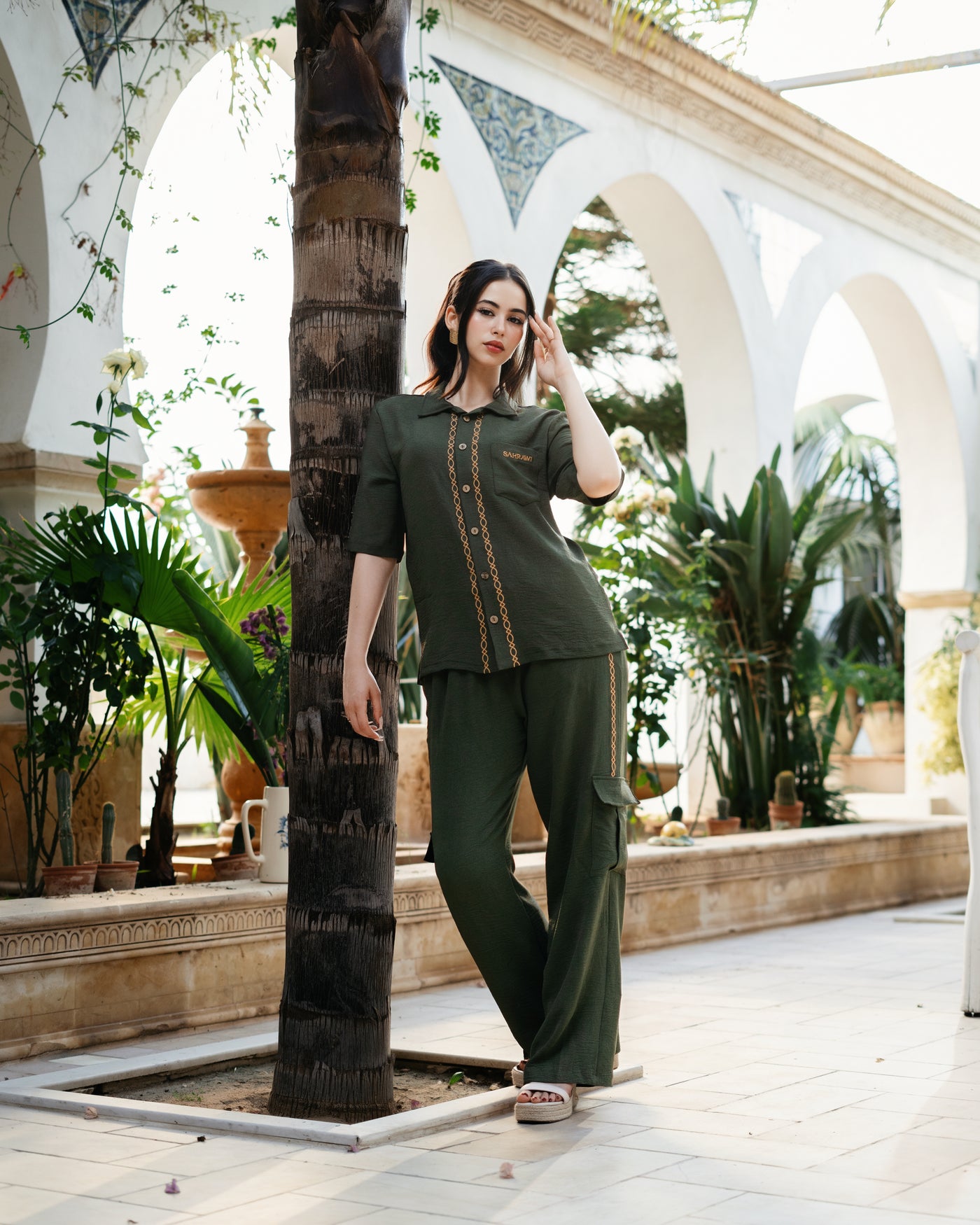 Set Sahra — Chemise & pantalon cargo