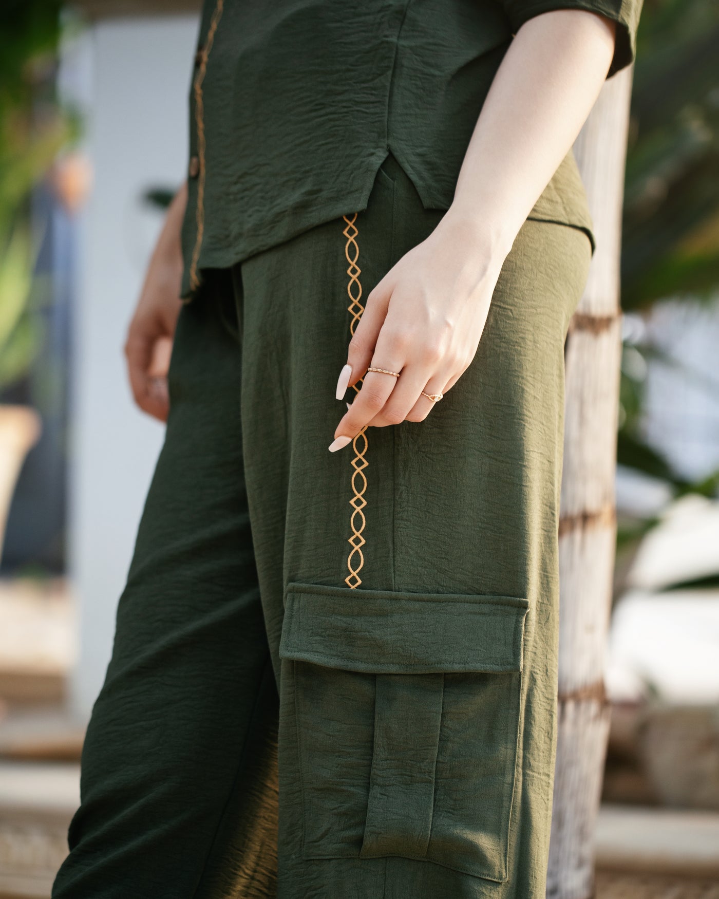 Set Sahra — Chemise & pantalon cargo