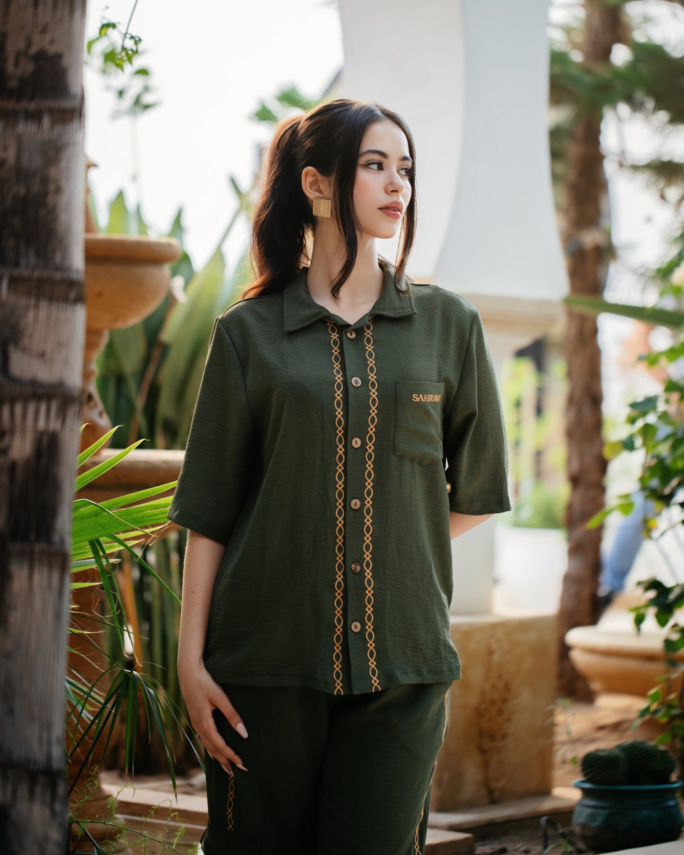 Set Sahra — Chemise & pantalon cargo